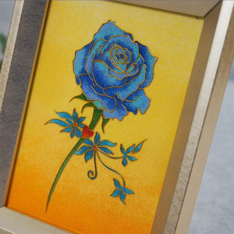 Rose Cloisonné Enamel Painting DIY Kit - OrientCrafted