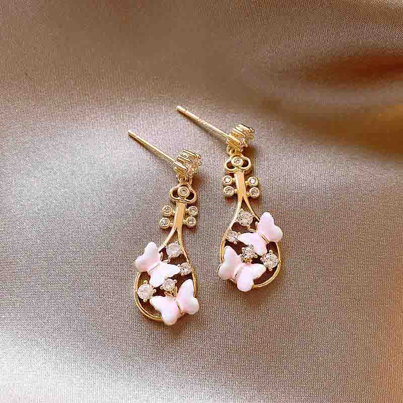 Pipa Earrings Handcrafted Cloisonné - OrientCrafted