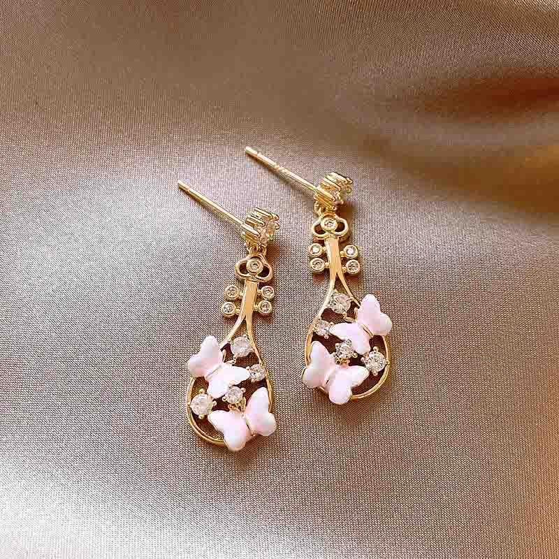 Pipa Earrings Handcrafted Cloisonné - OrientCrafted