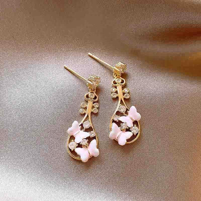 Pipa Earrings Handcrafted Cloisonné - OrientCrafted