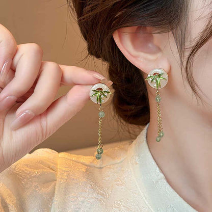 Handcrafted Vintage Bamboo Leaf Earrings