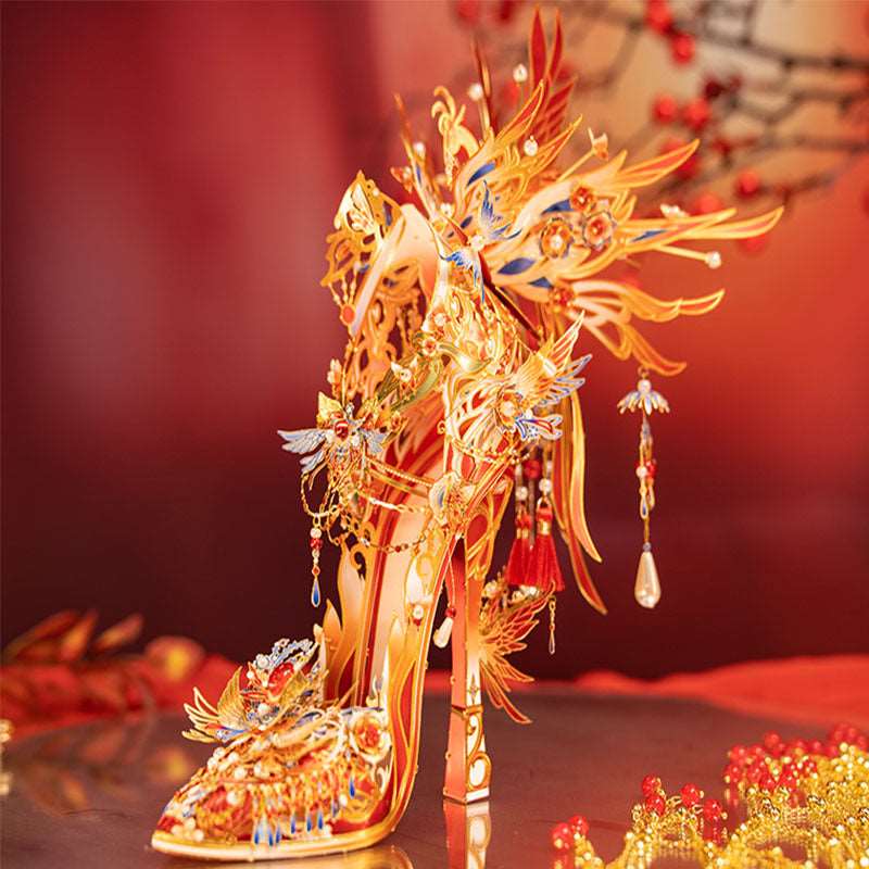 Magic Crystal Shoe 3D Metal Puzzle Handmade DIY Assembly Model - OrientCrafted