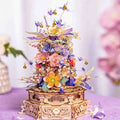 Floral Music Box 3D Puzzle Metal Assembly Model DIY Kit - OrientCrafted