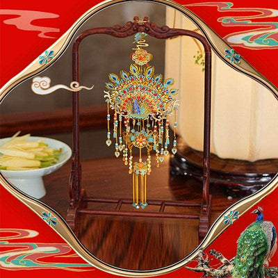 Peacock Feather Scented Sachet DIY Metal Puzzle Model Kit - OrientCrafted