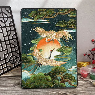 Pine and Crane Longevity Cloisonné Enamel DIY Kit - OrientCrafted