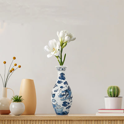 160-Piece 3D Vase Puzzle | Blue-and-White Porcelain Style Décor - OrientCrafted