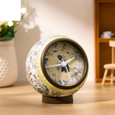 Cat 145-Piece 3D Table Clock Puzzle Creative and Unique Gift - OrientCrafted