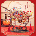 Chinese Wedding Fan 3D Puzzle Metal Assembly Model Handmade Ornament