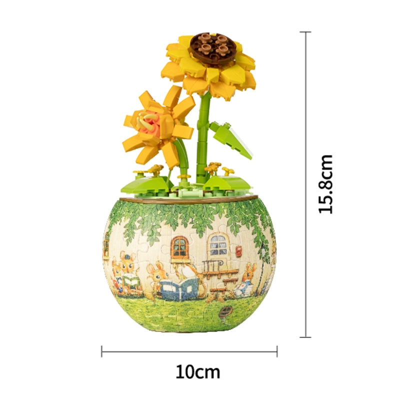 80-Piece Succulent Plant Puzzle | Small Flower Pot - SMART Gugu Mouse's Happy Book Club - OrientCrafted
