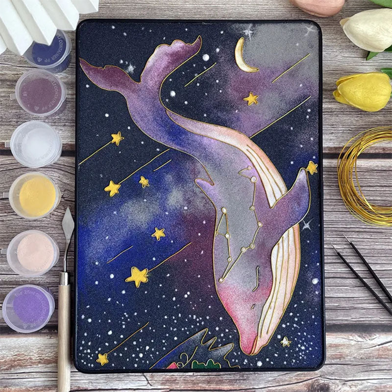 Cartoon Whale Cloisonné Enamel DIY Kit - OrientCrafted