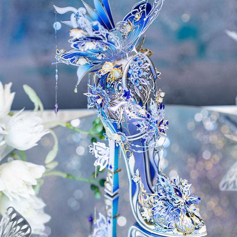 Magic Crystal Shoe 3D Metal Puzzle Handmade DIY Assembly Model - OrientCrafted
