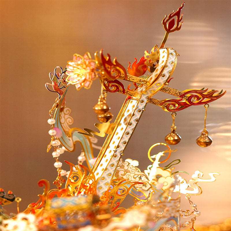 Flying Pipa 3D Metal Puzzle Model DIY Kit - OrientCrafted