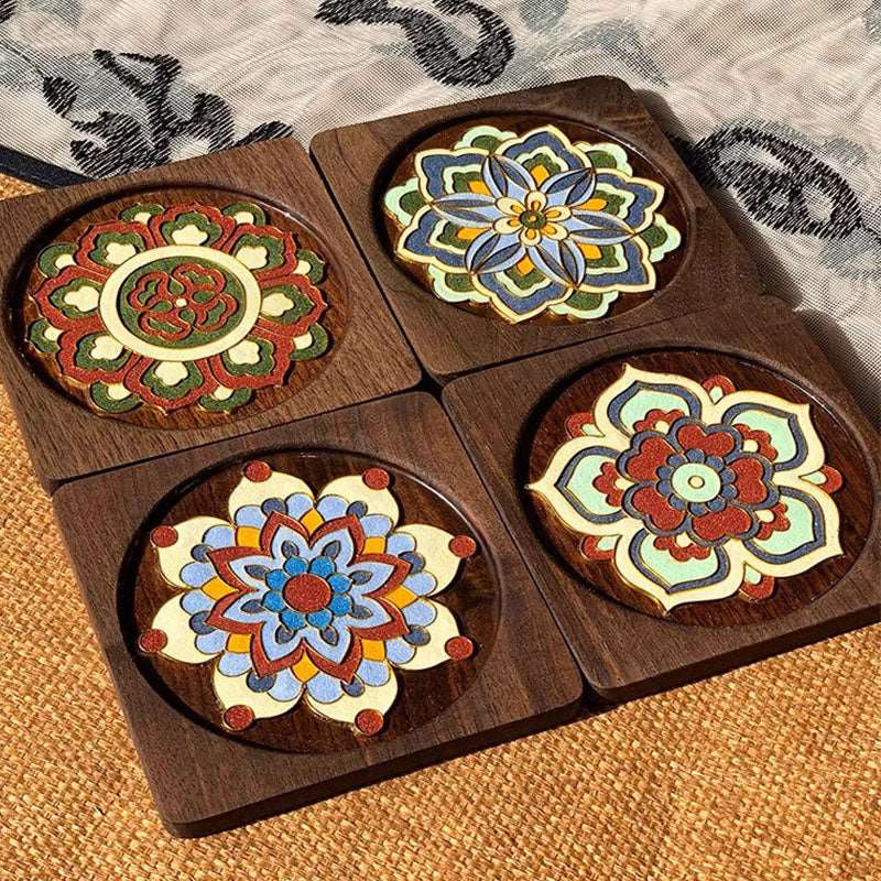 Teacup Mats DIY Cloisonné Enamel Coasters Kit - OrientCrafted