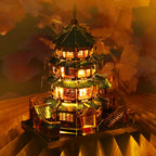 3D Metal Puzzle Traditional Chinese Architectural Model - OrientCrafted