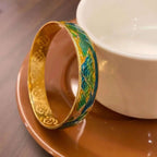 "Thousand Miles of Rivers and Mountains" Enamel Bracelet - OrientCrafted