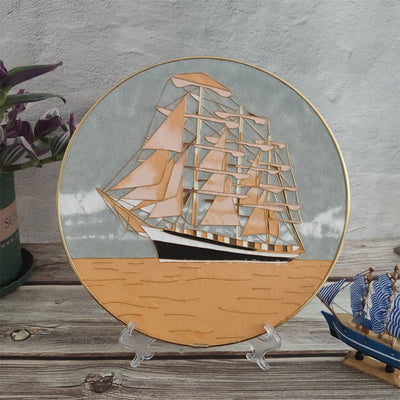 Sailing Ship Cloisonné Enamel DIY Kit - OrientCrafted