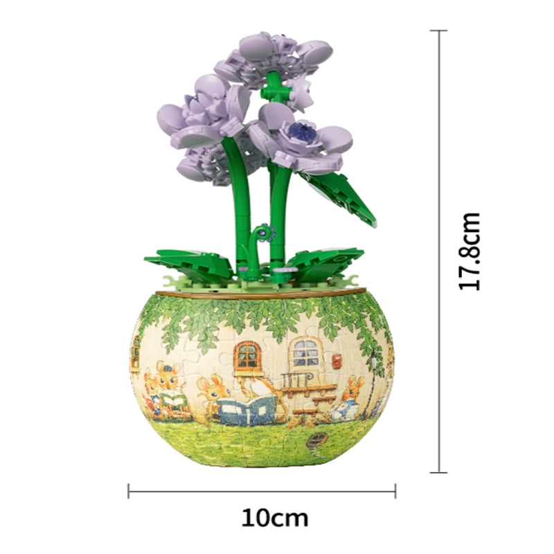 80-Piece Succulent Plant Puzzle | Small Flower Pot - SMART Gugu Mouse's Happy Book Club - OrientCrafted