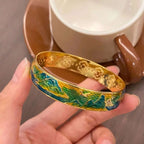 "Thousand Miles of Rivers and Mountains" Enamel Bracelet - OrientCrafted