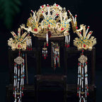 Handmade Luxurious Phoenix Coronet Crown Hair Accessory - OrientCrafted