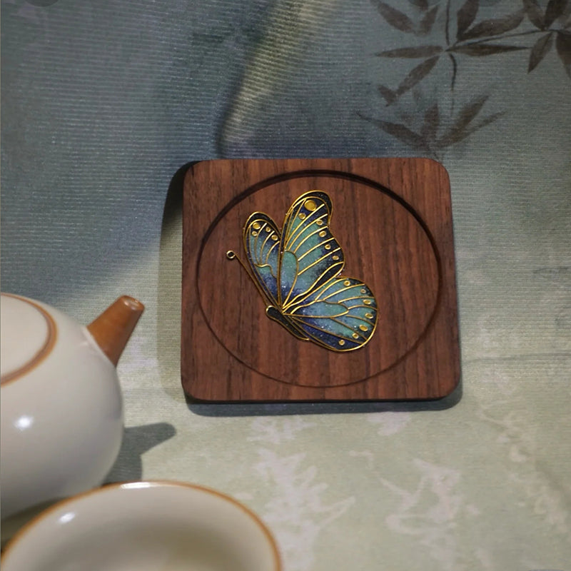 Beginner Butterfly Coaster Cloisonné Enamel DIY Kit - OrientCrafted