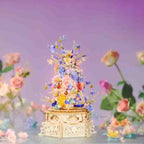 Floral Music Box 3D Puzzle Metal Assembly Model DIY Kit - OrientCrafted