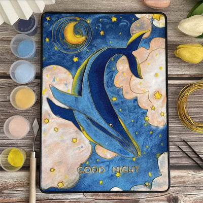 Cartoon Whale Cloisonné Enamel DIY Kit - OrientCrafted