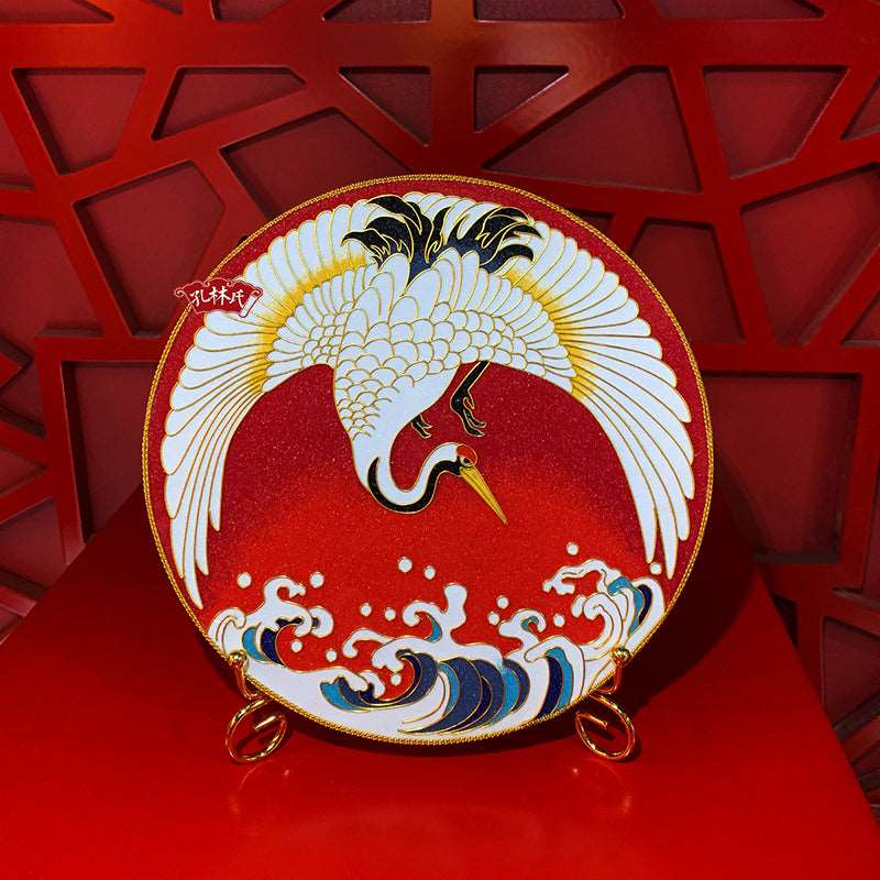 Crane Enamel Painting DIY Handmade Kit Decorative Ornament