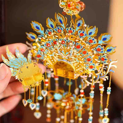Peacock Feather Scented Sachet DIY Metal Puzzle Model Kit - OrientCrafted