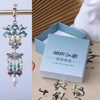 Handcrafted Cloisonné Earrings Courtly Vintage Style - OrientCrafted