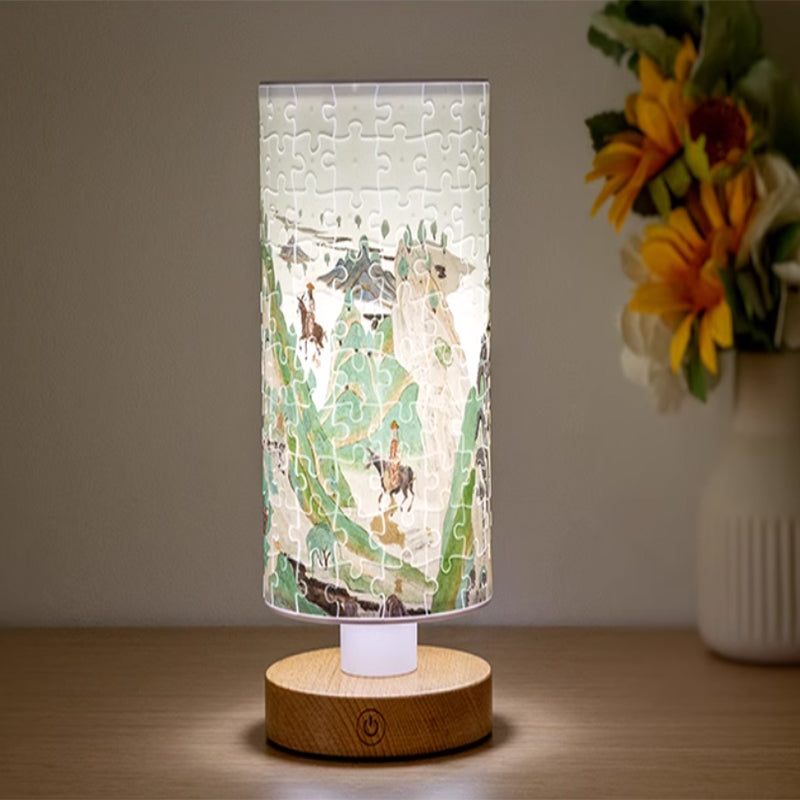 160-Piece Dunhuang Mural 3D Puzzle | Handmade Bedside Lamp - OrientCrafted