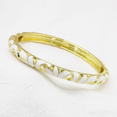 Lotus Bracelet Cloisonné Enamel Bangle - OrientCrafted
