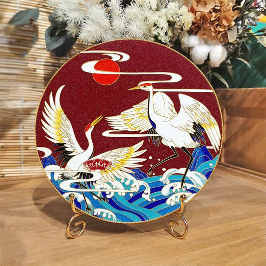 Crane Enamel Painting DIY Handmade Kit Decorative Ornament