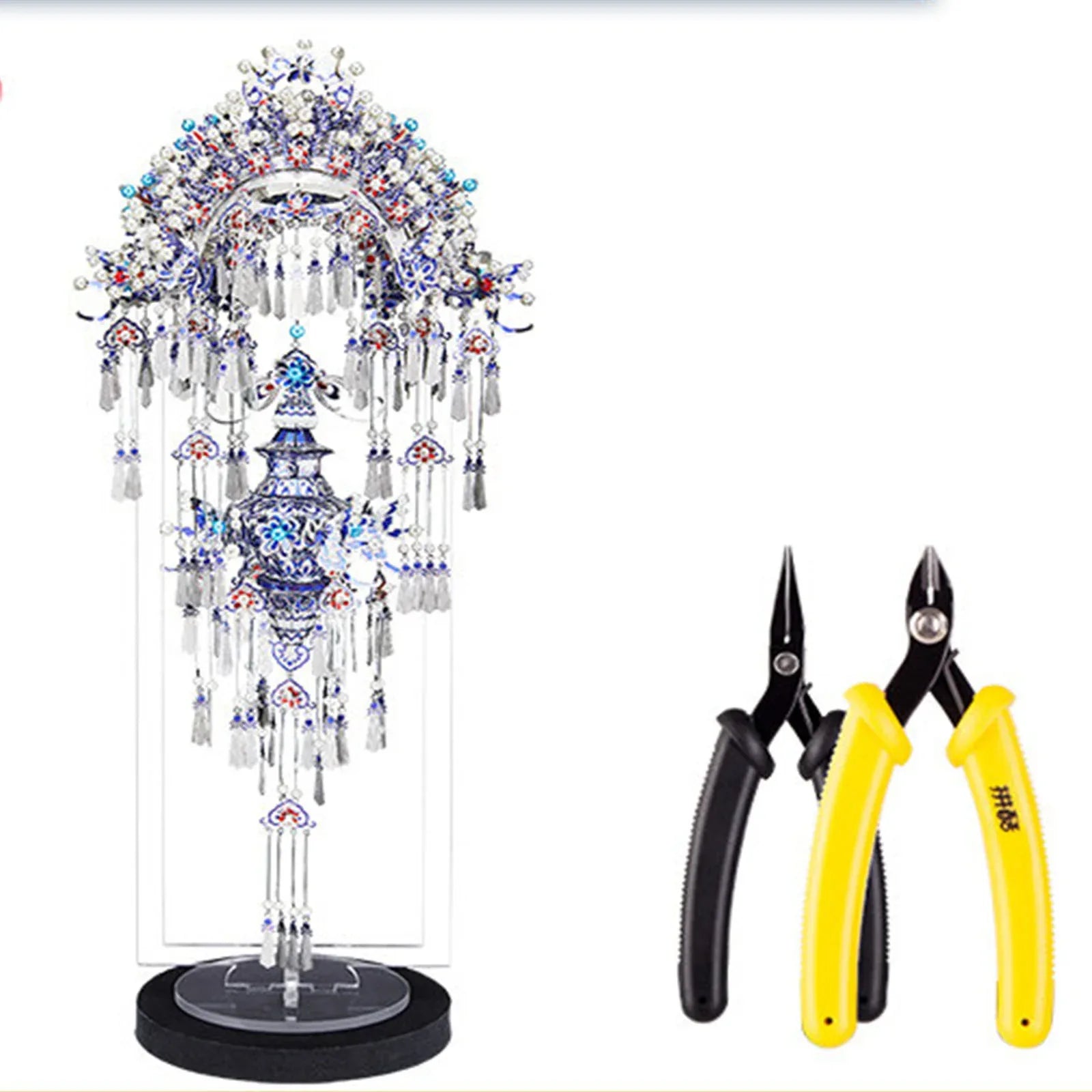 Porcelain Tiara 3D Puzzle Collectible Metal Model Kit - OrientCrafted