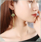 Handcrafted Cloisonné Tassel Earrings - OrientCrafted