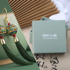 Handcrafted Cloisonné Tassel Earrings - OrientCrafted