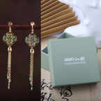 Handcrafted Cloisonné Tassel Earrings - OrientCrafted